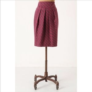 Anthropologie Eva Franco Shirr & Pleat Skirt